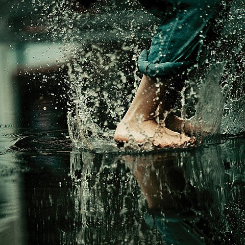 Go barefoot. Stomp in puddles and get connected to the earth. Feel it.